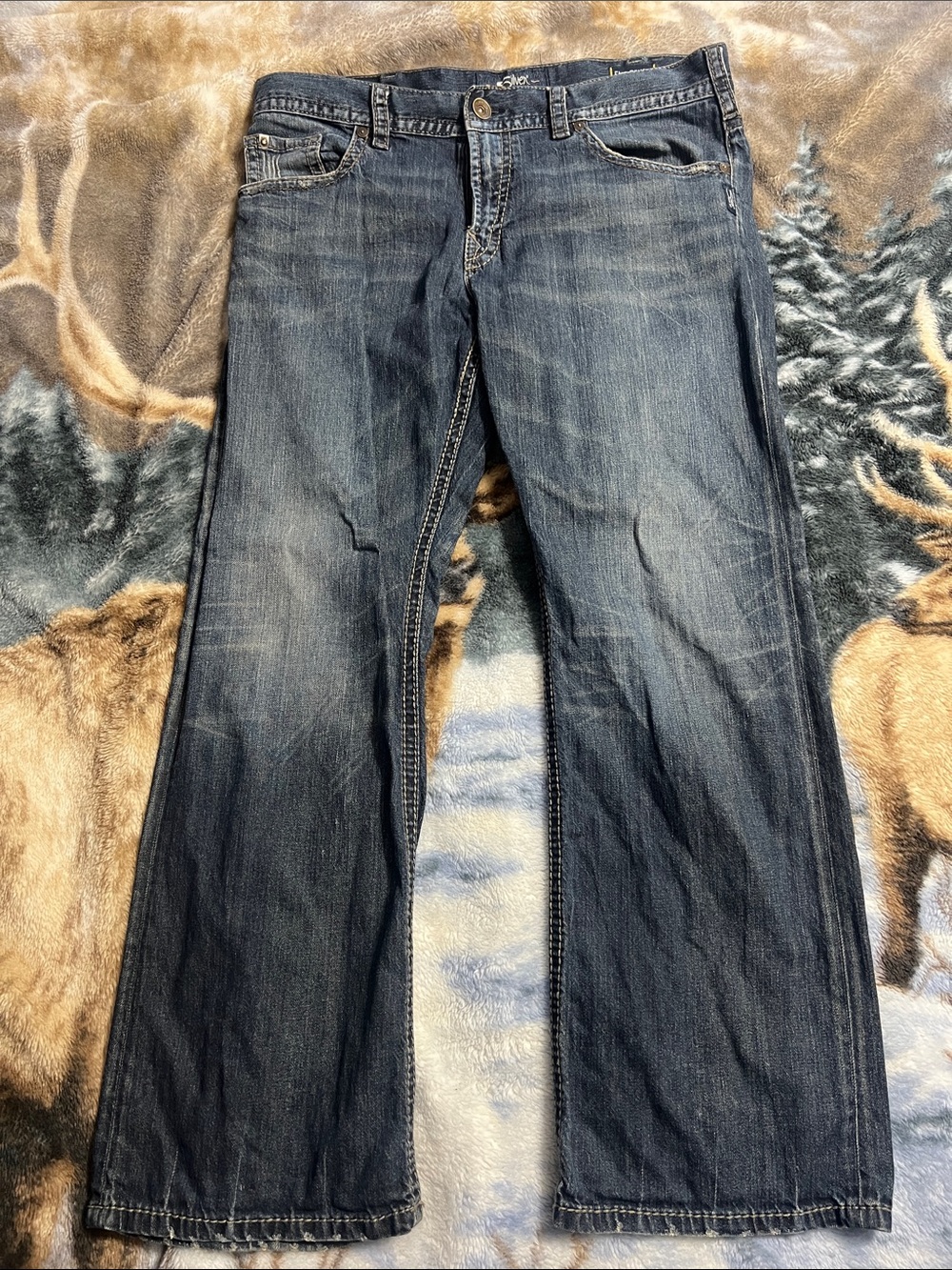 Silver Jeans Men's Faded Blue Bootcut Jeans